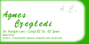 agnes czegledi business card